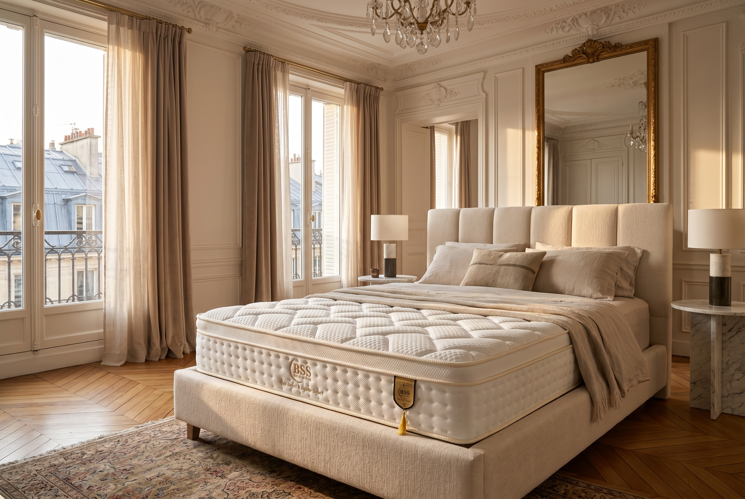 Matelas BSS Sydney dans un appartement haussmannien parisien