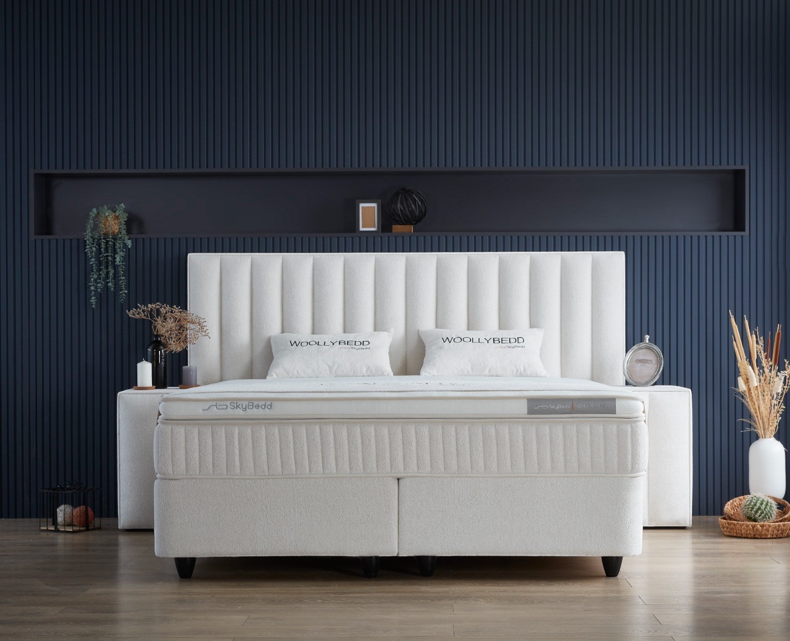 BSS WOOLLYBEDD | Ensemble de lit à sommier tapissier