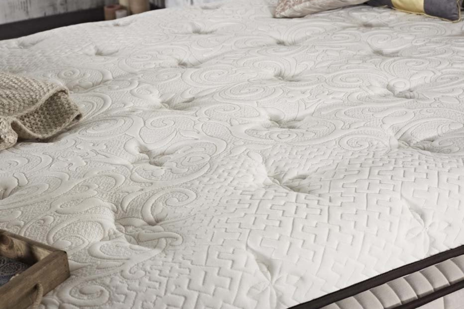 Ensemble de lit sommier BSS BEDDING WOOL TOUCH | Matelas H2/H3