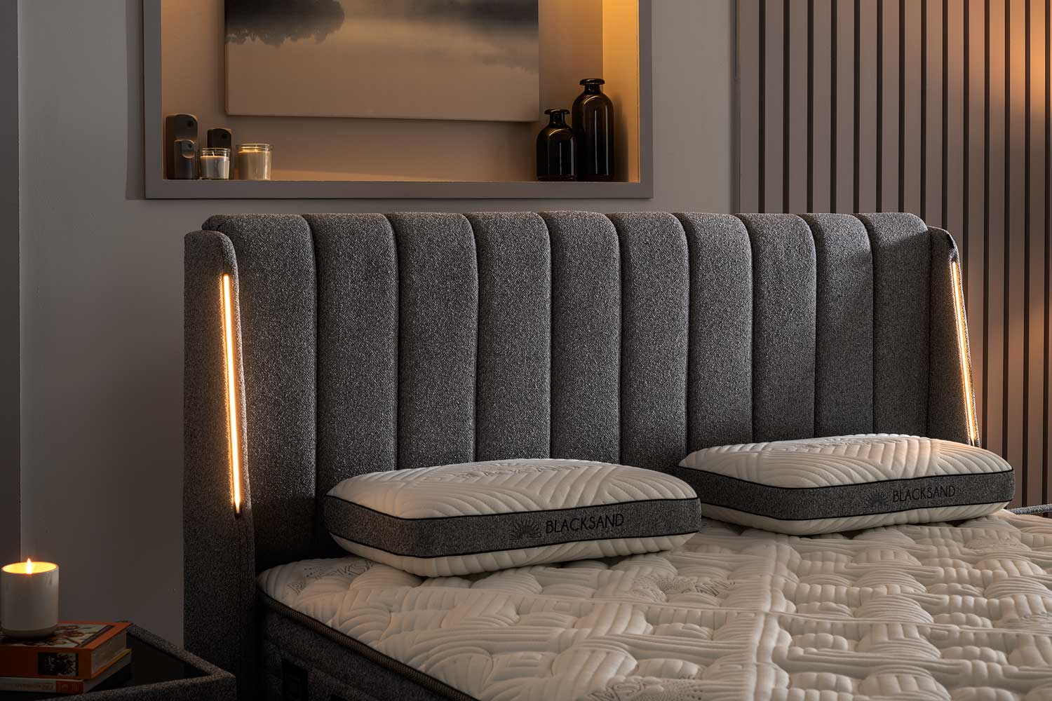 Bambi | Blacksand | Ensemble de lit à sommier H4