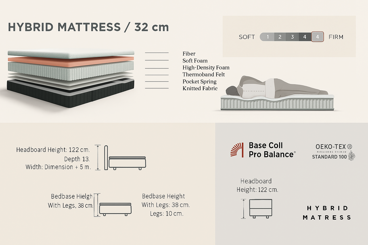 BSS SIABEDD | Ensemble de sommier à ressorts
