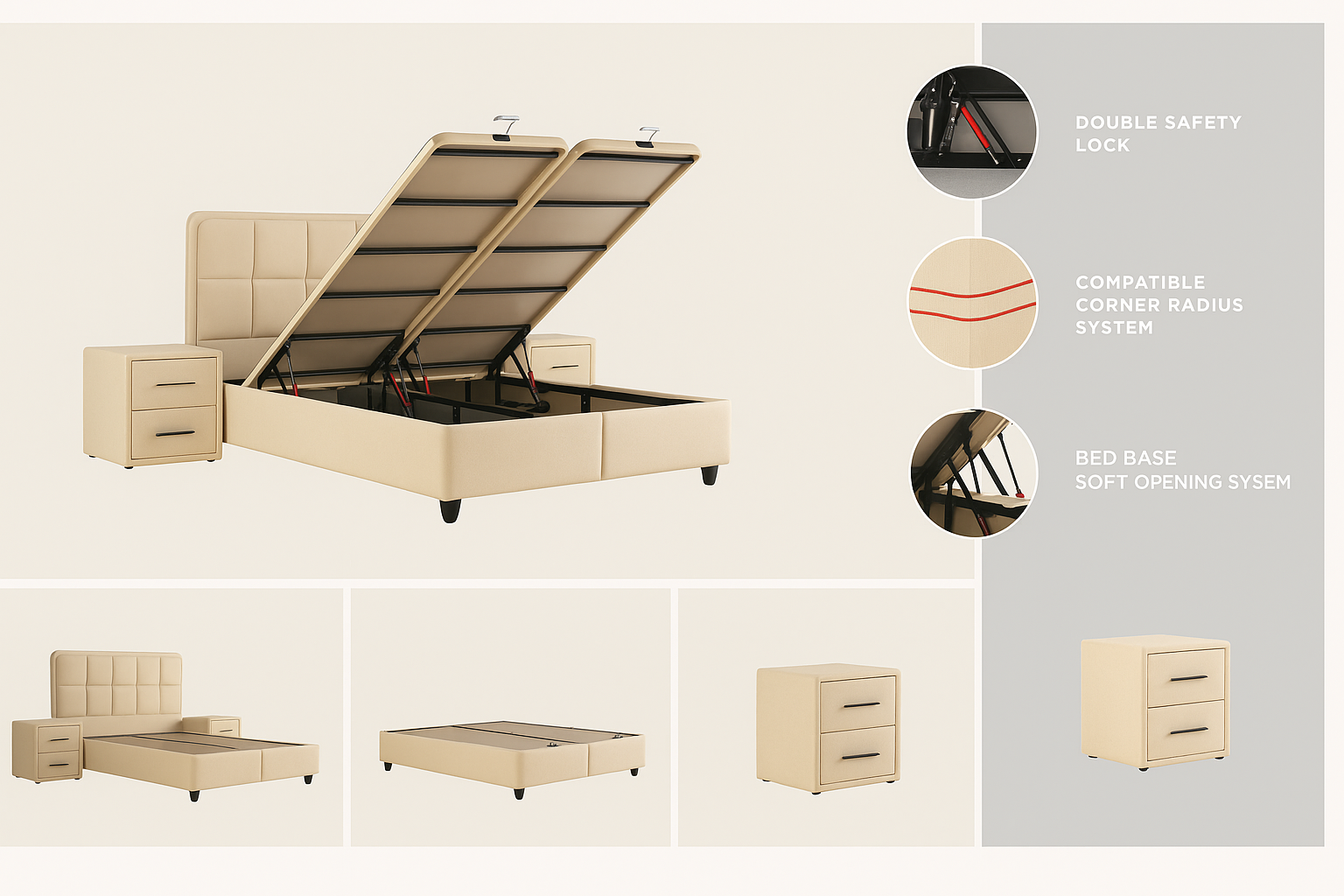 BSS SIABEDD | Ensemble de sommier à ressorts