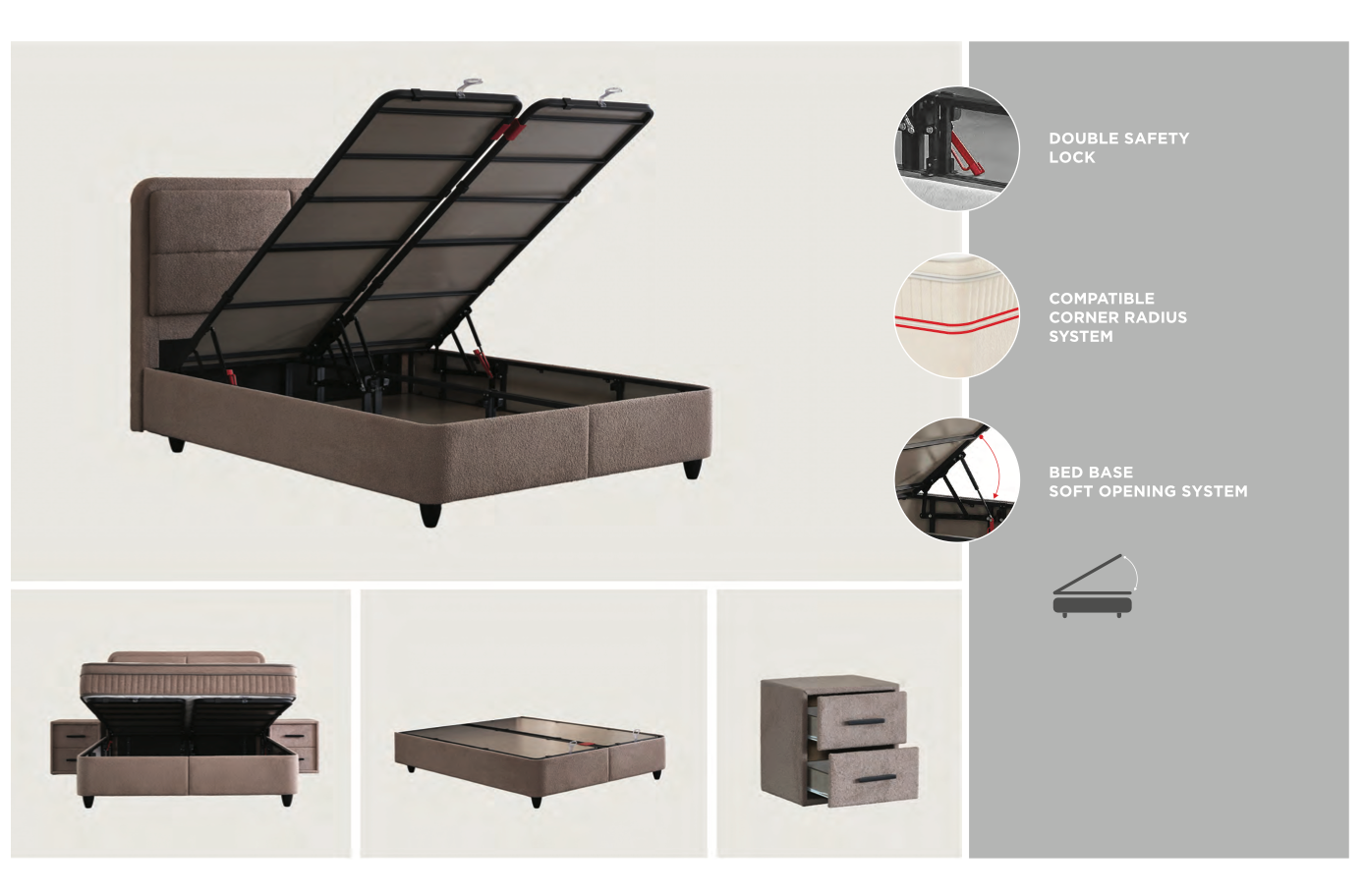 BSS LUCCEBEDD | Ensemble de lit à sommier