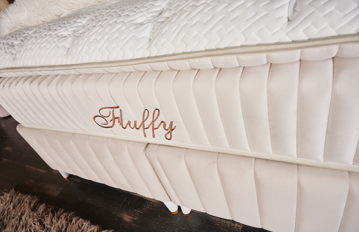 Ensemble de lit BSS FLUFFY avec sommier et tête de lit | Matelas H3