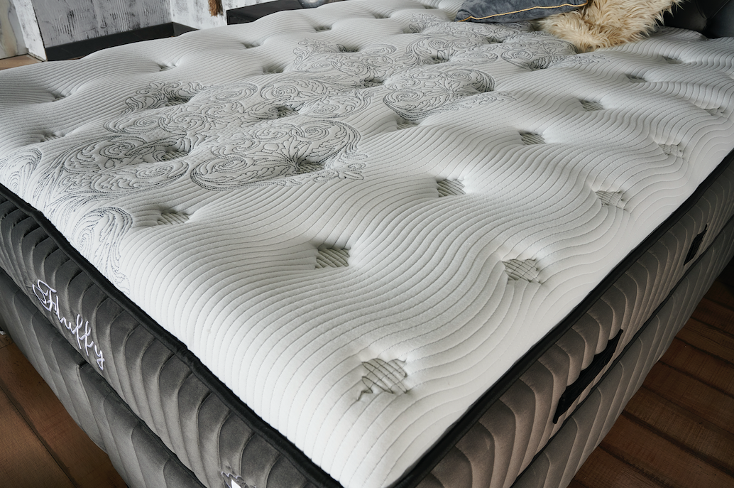 Ensemble de lit BSS FLUFFY avec sommier et tête de lit | Matelas H3