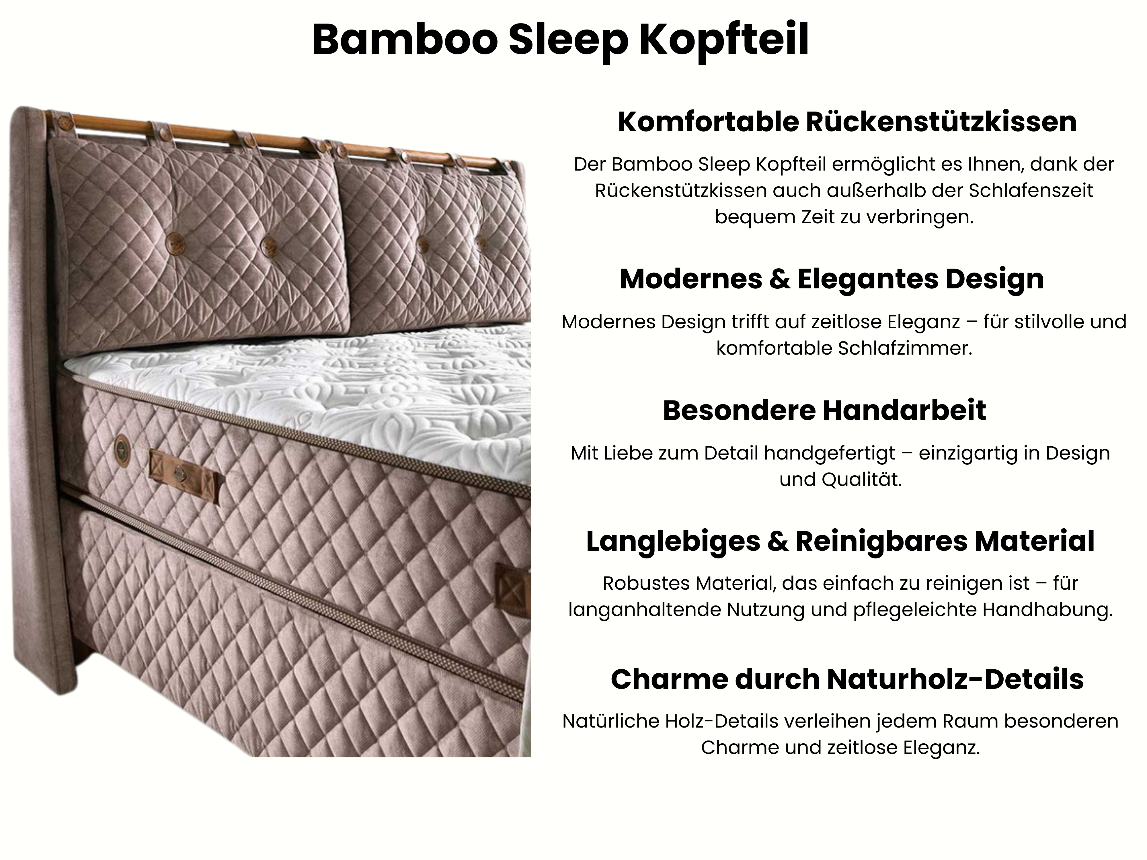 Bambi | Bamboo Sleep | Ensemble de lit à sommier H3