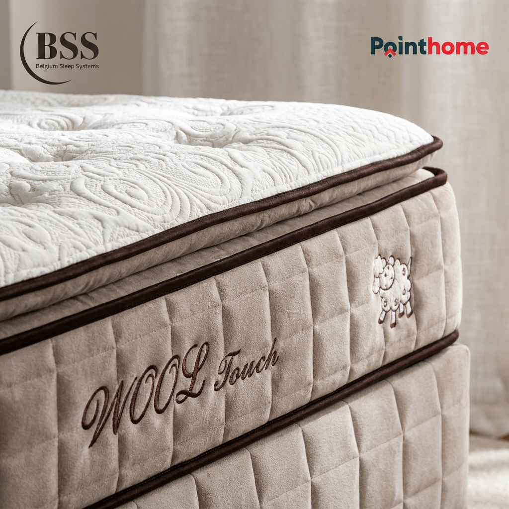 Broderie Wool Touch sur le flanc du matelas BSS