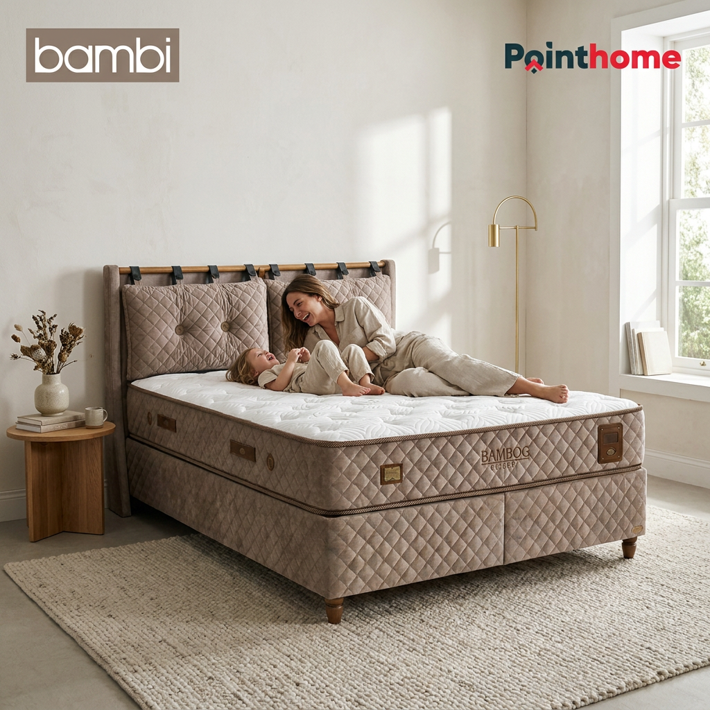 Femme allongée sur le lit coffre Bambi Bamboo Sleep
