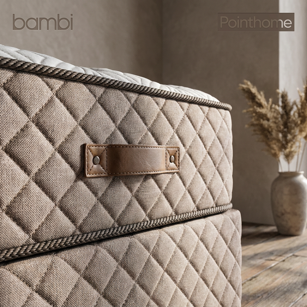 Angle du sommier coffre capitonné Bamboo Sleep