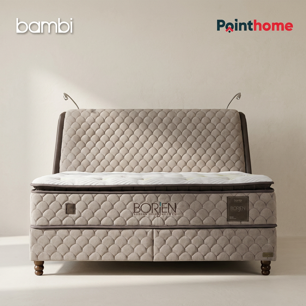 Ensemble lit coffre Bambi Borjen avec ses liseuses, vue de face