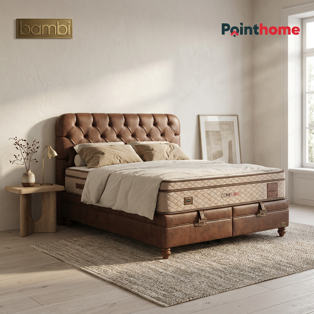 Lit coffre Bambi Comfizone dans une chambre claire avec tapis