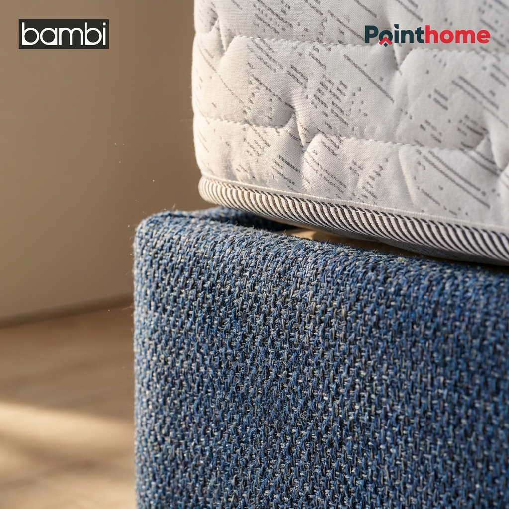 Détail du sommier coffre Bambi Dozy bleu