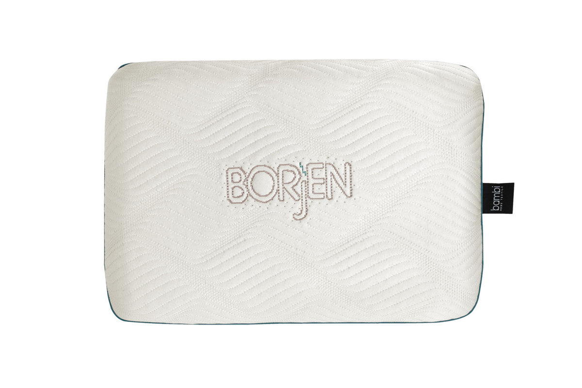 Détail de la housse en maille de l'oreiller Borjen