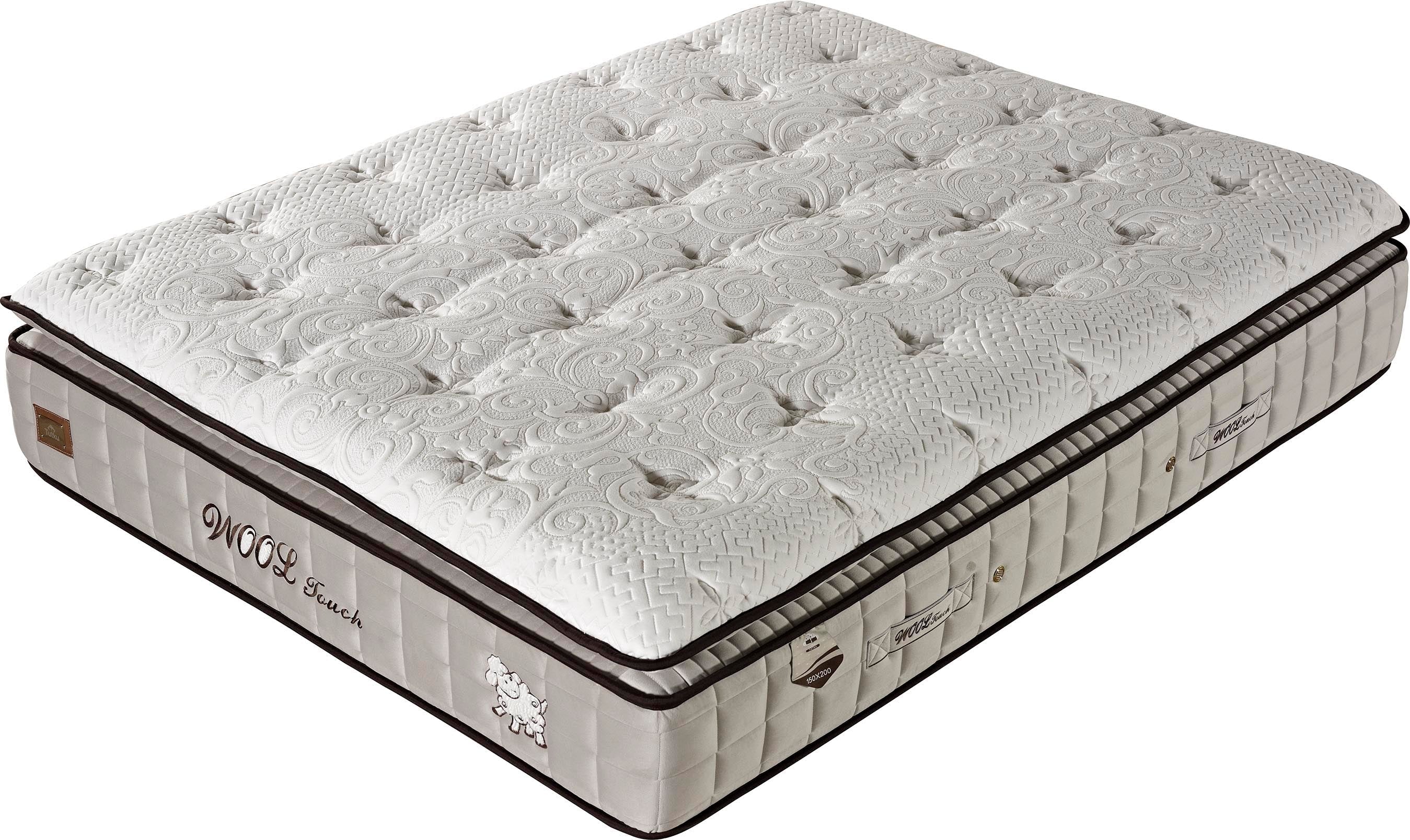 Ensemble de lit sommier BSS BEDDING WOOL TOUCH | Matelas H2/H3